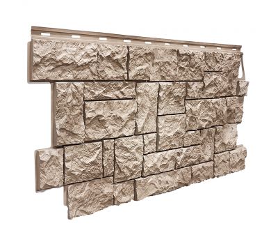 Фасадные панели (цокольный сайдинг) коллекция камень дикий- Песочный от производителя  Fineber по цене 740 р