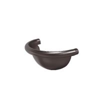 Заглушка универсальная  полукруглая RR 32 Тёмно-коричневый matt 125/90